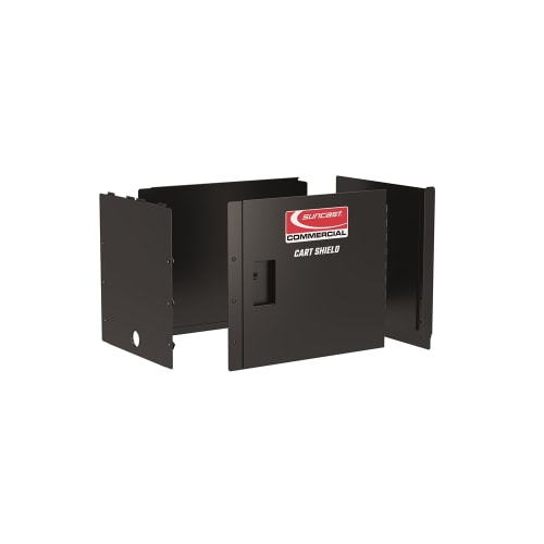 Suncast Commercial Cart Shield, Medium, Black
